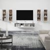 vidaXL 6 Piece TV Cabinet Set White Engineered Wood