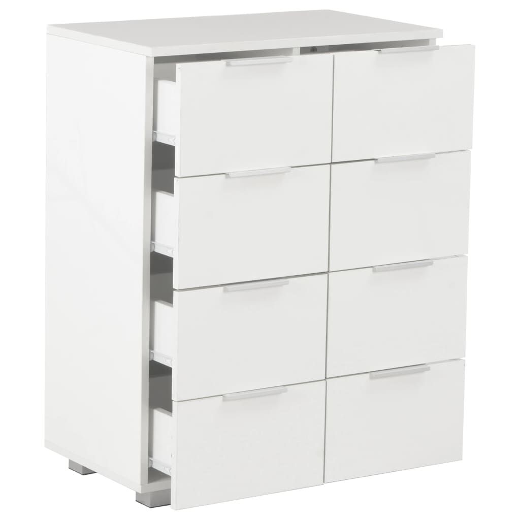 vidaXL Sideboard High Gloss White 60x35x80 cm Engineered Wood