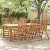 vidaXL Folding Garden Chairs 6 pcs Solid Acacia Wood