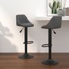 vidaXL Bar Stools 2 pcs Dark Grey Velvet