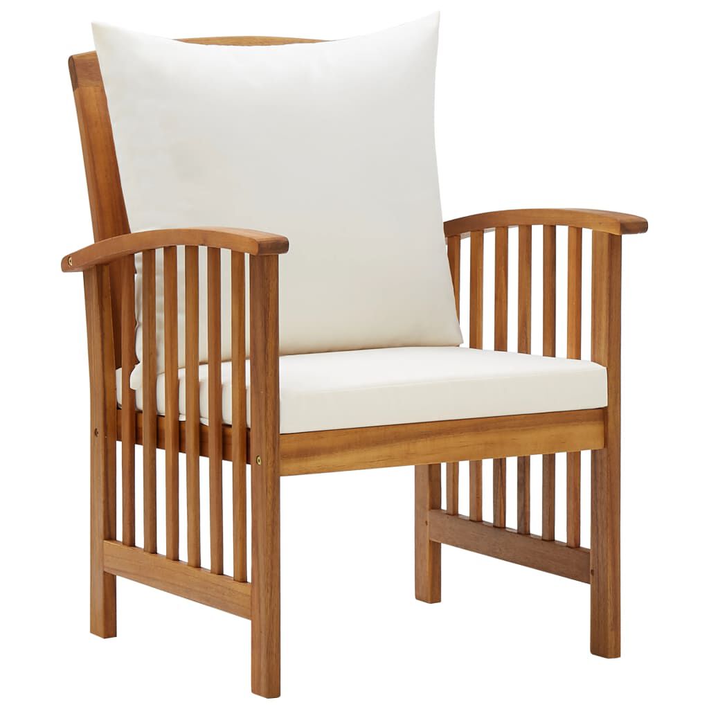 vidaXL 5 Piece Garden Lounge Set with Cushions Solid Acacia Wood (310257+310260+310263)