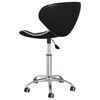 vidaXL Swivel Dining Chairs 4 pcs Black Faux Leather