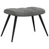 vidaXL Relaxing Chair with a Stool Dark Grey Velvet