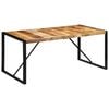 vidaXL Dining Table 175x90x76 cm Solid Rough Wood Mango
