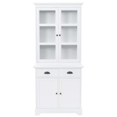 vidaXL Welsh Dresser with 4 Doors MDF and Pinewood 80x40x180 cm,  vidaXL Welsh Dresser with 4 Doors MDF and Pinewood 80x40x180 cm