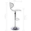 vidaXL Bar Stools 2 pcs White Faux Leather