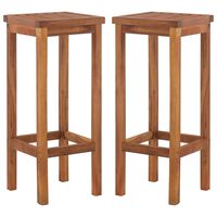vidaXL Bar Chairs 2 pcs Solid Acacia Wood,  vidaXL Bar Chairs 2 pcs Solid Acacia Wood