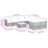 vidaXL 9 Piece Garden Sofa Set with Cushions Grey Poly Rattan