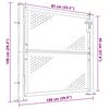 vidaXL Garden Gate 100x100 cm Stainless Steel