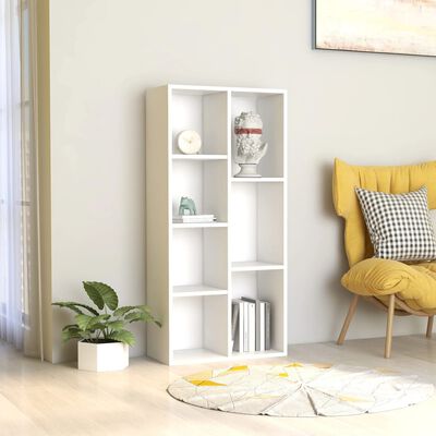 vidaXL Book Cabinet White 50x25x106 cm Engineered Wood, white vidaXL Book Cabinet White 50x25x106 cm Engineered Wood