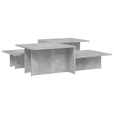 vidaXL Coffee Tables 2 pcs Concrete Grey Engineered Wood, concrete grey vidaXL Coffee Tables 2 pcs Concrete Grey Engineered Wood