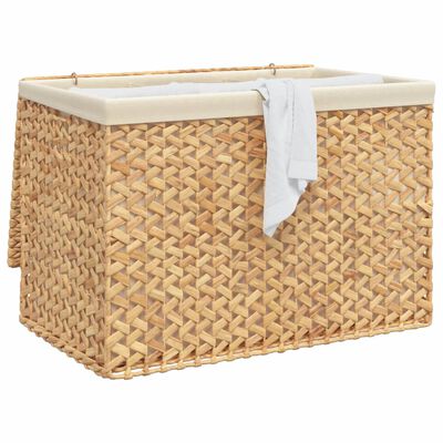 vidaXL Laundry Basket with 3 Sections 75x42.5x52 cm Water Hyacinth,  vidaXL Laundry Basket with 3 Sections 75x42.5x52 cm Water Hyacinth