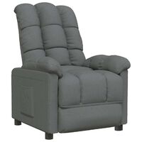 vidaXL Recliner Chair Dark Grey Fabric, dark grey vidaXL Recliner Chair Dark Grey Fabric