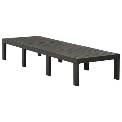 vidaXL Sun Lounger Plastic Anthracite, anthracite vidaXL Sun Lounger Plastic Anthracite