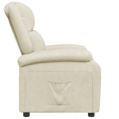 vidaXL Recliner Chair White Faux Leather