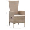 vidaXL 9 Piece Outdoor Dining Set with Cushions Poly Rattan Beige