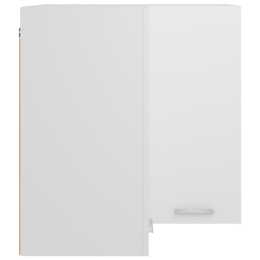 vidaXL Hanging Corner Cabinet Lyon White 57x57x60 cm Engineered Wood
