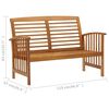 vidaXL Garden Bench 119 cm Solid Acacia Wood