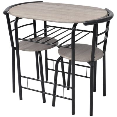 vidaXL Breakfast Bar Set MDF, black vidaXL Breakfast Bar Set MDF