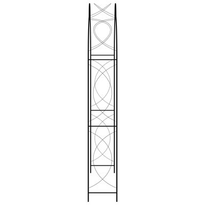 vidaXL Garden Arch Black 150x34x240 cm Iron