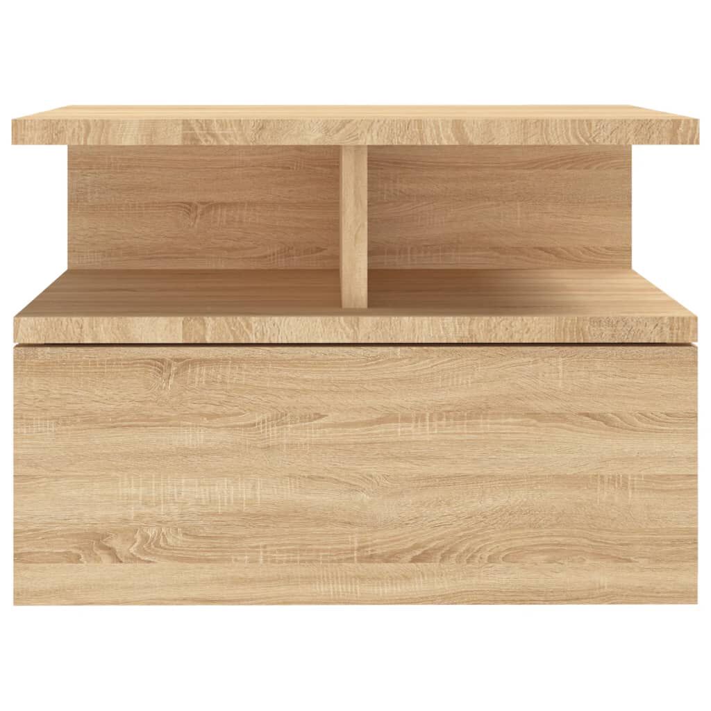 vidaXL Floating Nightstands 2 pcs Sonoma Oak 40x31x27cm Engineered Wood