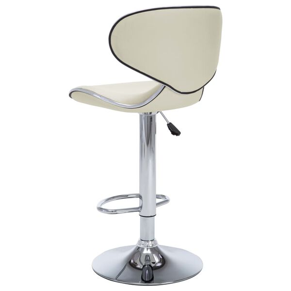 vidaXL Bar Stools 2 pcs Cream Faux Leather