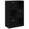 vidaXL Storage Cabinet Black 60x29.5x90 cm Engineered Wood