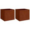 vidaXL Planters 2 pcs 32x30x29 cm Corten Steel