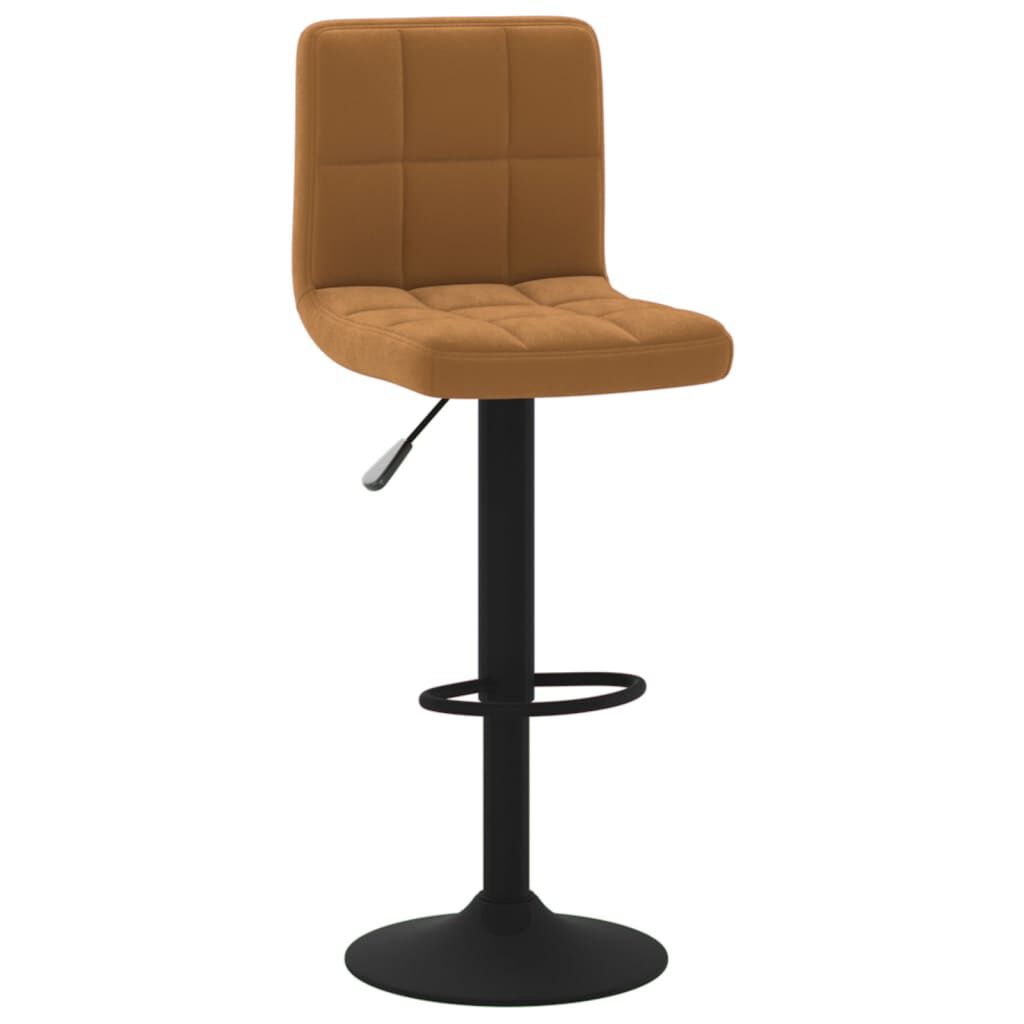 vidaXL Bar Stools 2 pcs Brown Velvet