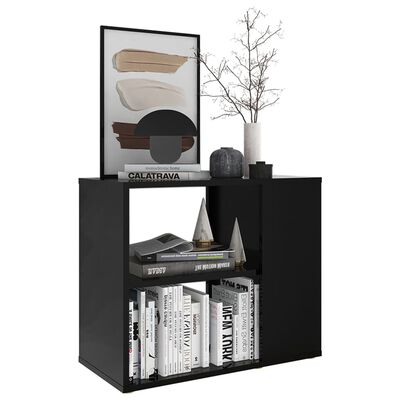 vidaXL Side Cabinet Black 60x30x50 cm Engineered Wood, black vidaXL Side Cabinet Black 60x30x50 cm Engineered Wood