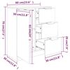 vidaXL Sideboards 2 pcs White 60x30x70 cm Engineered Wood