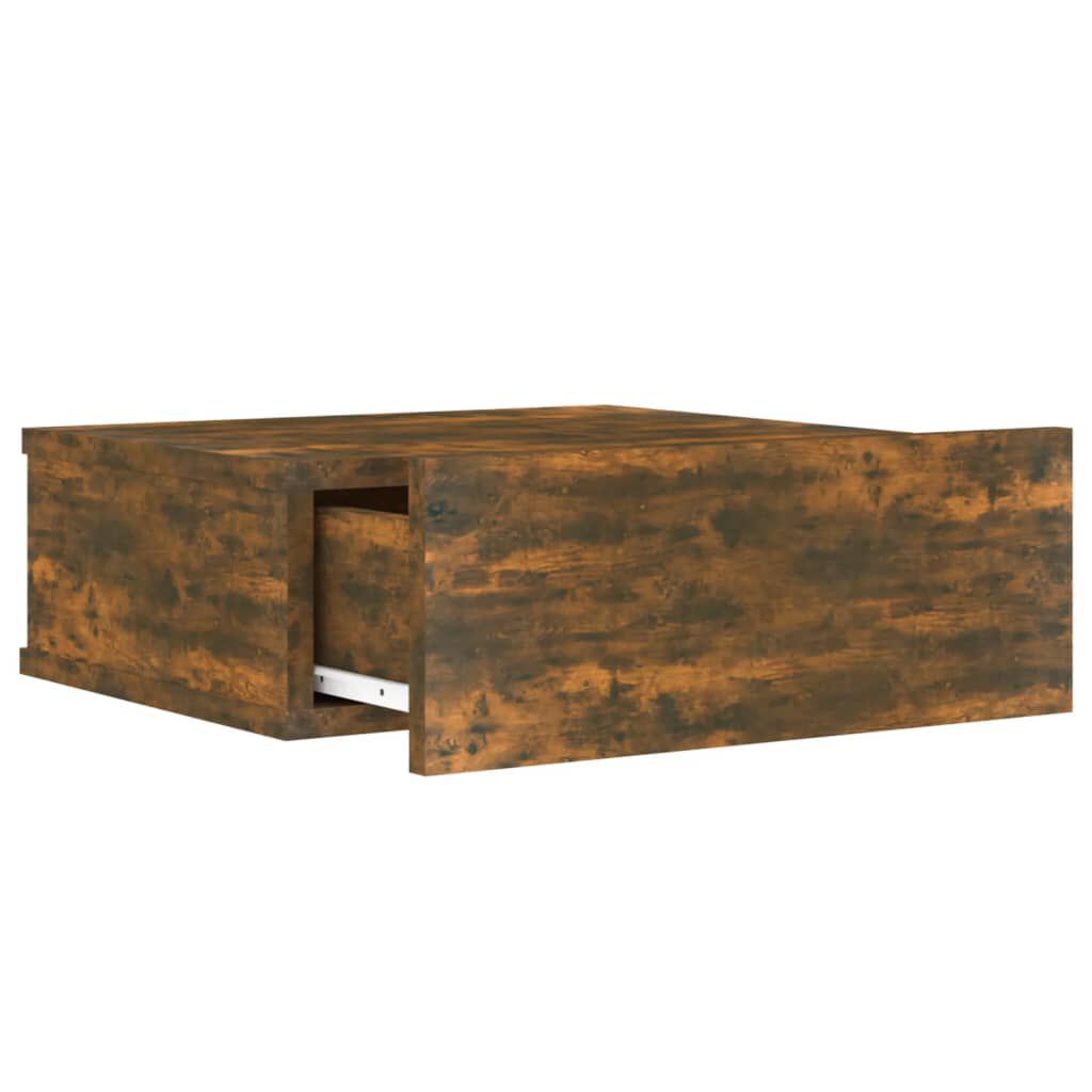 vidaXL Floating Nightstands 2 pcs Smoked Oak 40x30x15cm Engineered Wood