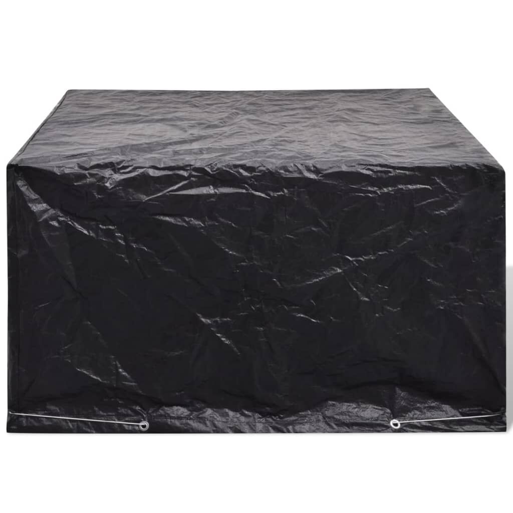 vidaXL Garden Furniture Covers 2pcs 6 Person Poly Rattan 172x113cm