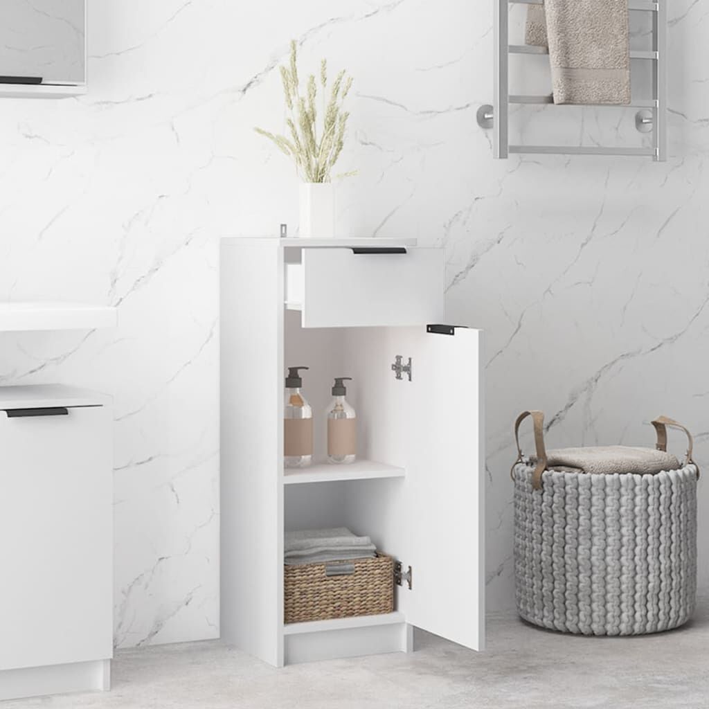 vidaXL Bathroom Cabinet White 32x34x90 cm Engineered Wood