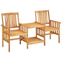 vidaXL Garden Chairs with Tea Table 159x61x92 cm Solid Acacia Wood,  vidaXL Garden Chairs with Tea Table 159x61x92 cm Solid Acacia Wood