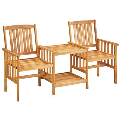 vidaXL Garden Chairs with Tea Table 159x61x92 cm Solid Acacia Wood,  vidaXL Garden Chairs with Tea Table 159x61x92 cm Solid Acacia Wood