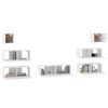 vidaXL 7 Piece TV Cabinet Set White Engineered Wood