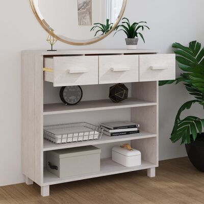 vidaXL Console Table HAMAR White 90x35x90 cm Solid Wood Pine, white vidaXL Console Table HAMAR White 90x35x90 cm Solid Wood Pine