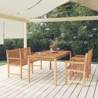 vidaXL 4 Piece Garden Dining Set Solid Wood Teak,  vidaXL 4 Piece Garden Dining Set Solid Wood Teak