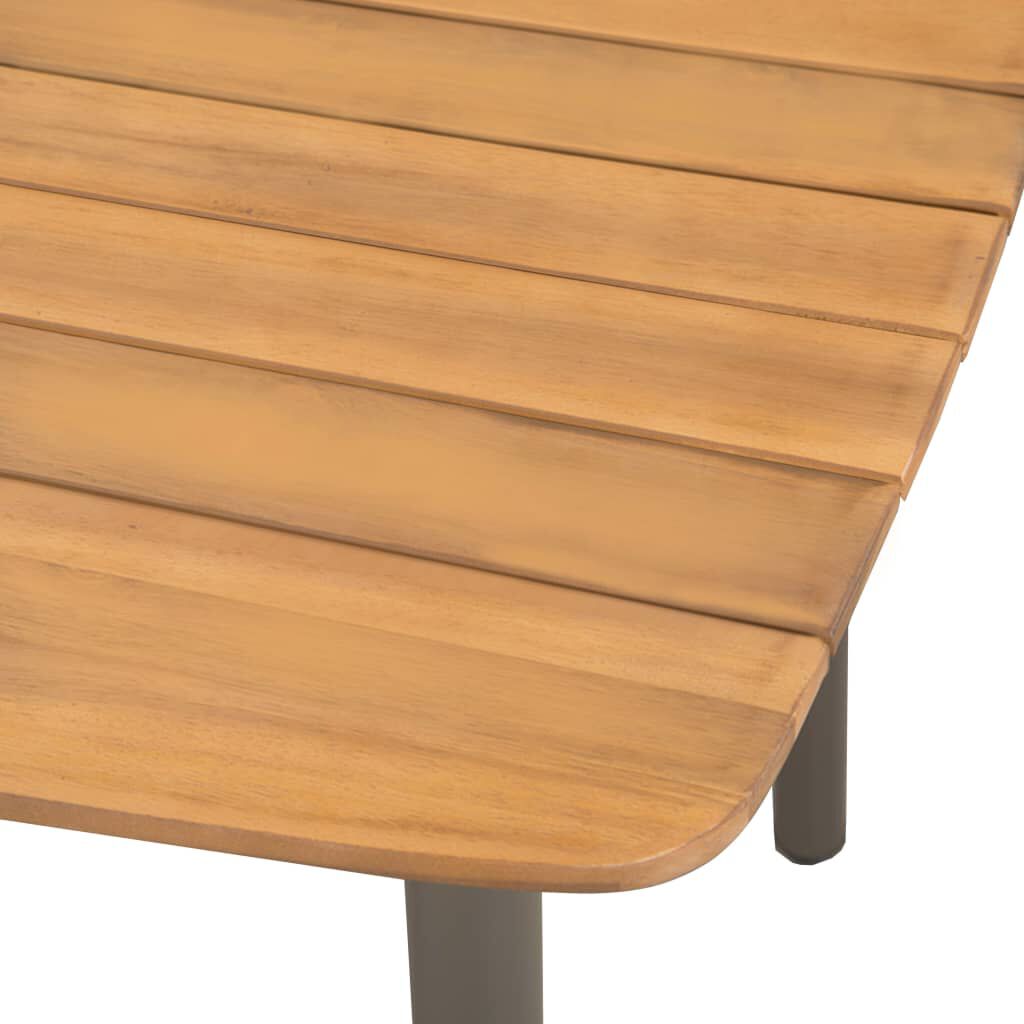 vidaXL Garden Table 200x100x72cm Solid Acacia Wood and Steel