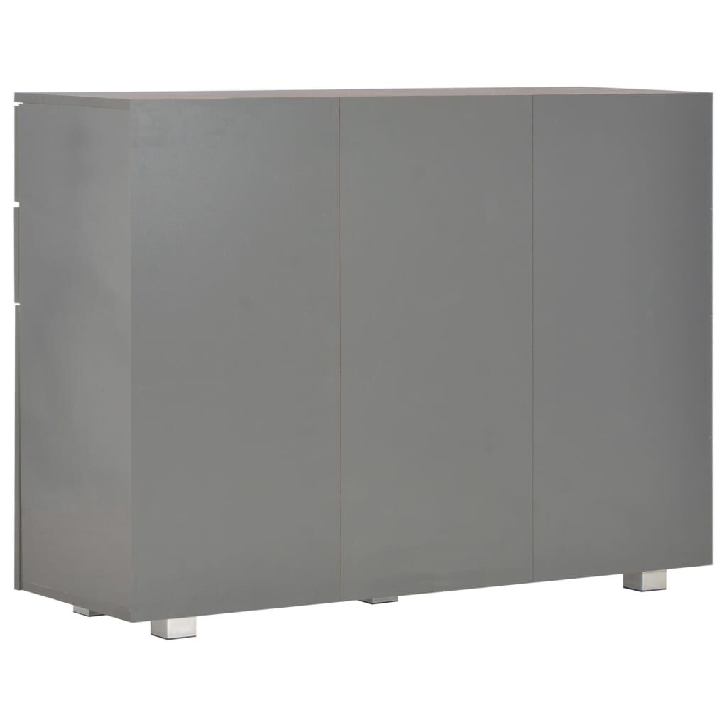 vidaXL Sideboard High Gloss Grey 107x35x80.5 cm