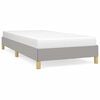 vidaXL Bed Frame without Mattress Light Grey 92x187 cm Single Fabric