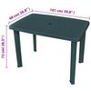vidaXL Garden Table Green 101x68x72 cm Plastic
