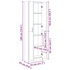 vidaXL Hallway Wardrobe White 55x25x189 cm Engineered Wood