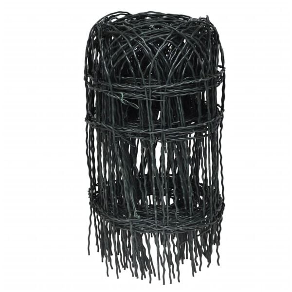 vidaXL Garden Border Fence Powder-coated Iron 25x0.4 m