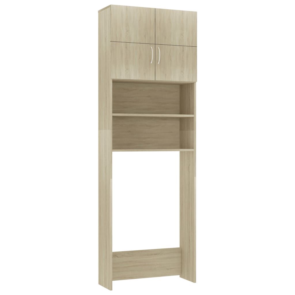 vidaXL Washing Machine Cabinet Sonoma Oak 64x25.5x190 cm Engineered Wood