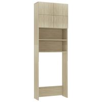 vidaXL Washing Machine Cabinet Sonoma Oak 64x25.5x190 cm Engineered Wood,  vidaXL Washing Machine Cabinet Sonoma Oak 64x25.5x190 cm Engineered Wood