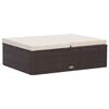 vidaXL 2 Piece Garden Lounge Set with Cushions Poly Rattan Brown
