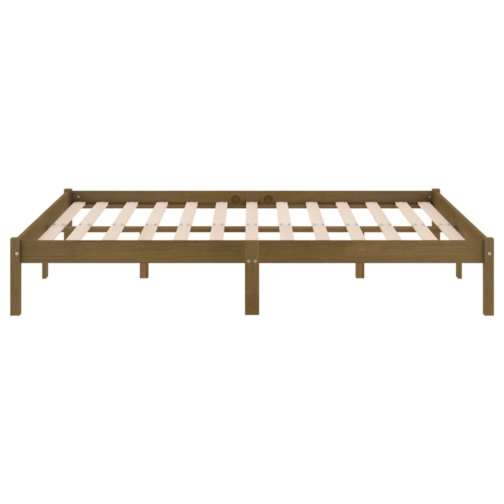 vidaXL Bed Frame without Mattress Honey Brown Solid Wood 140x200 cm
