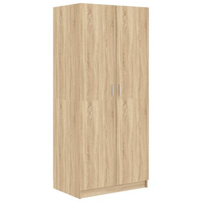 vidaXL Wardrobe Sonoma Oak 80x52x180 cm Engineered Wood, sonoma oak vidaXL Wardrobe Sonoma Oak 80x52x180 cm Engineered Wood